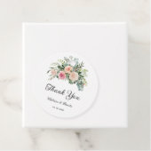 Étiquettes Cadeau Mariage géométrique Aquarelle rose pâle (En situation)