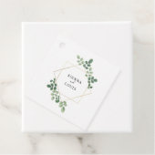 Étiquettes Cadeau Mariage géométrique botanique moderne (En situation)