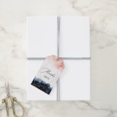 Étiquettes-cadeau Mariage géométrique marine et couleur blanche (Avec de la ficelle)