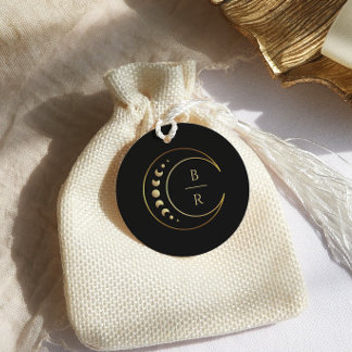 Étiquettes Cadeau Mariage Gold Moon