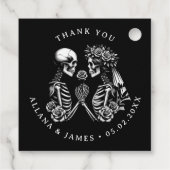 Étiquettes Cadeau Mariage gothique Merci (Dos)