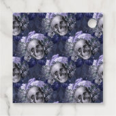 Étiquettes Cadeau Mariage gothique Monogramme cadre doré (Dos)