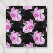 Étiquettes Cadeau Mariage gothique noir, violet et argenté (Dos)