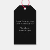 Étiquettes-cadeau Mariage gothique rouge et noir (Dos)