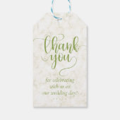 Étiquettes-cadeau Mariage Green Chic (Dos)