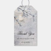 Étiquettes-cadeau Mariage hivernal de neige mousseuse (Devant)