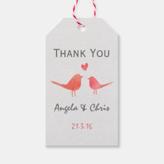 Étiquettes-cadeau Mariage Inséparable aquarelle