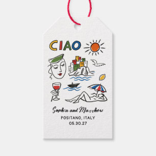 Étiquettes-cadeau Mariage Italien Caprices Dessinés à la Main sur la