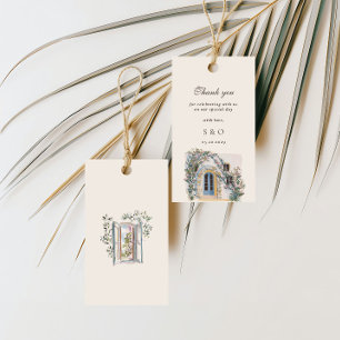 Étiquettes-cadeau Mariage Italien Méditerranéen aux Aquarelles Paste