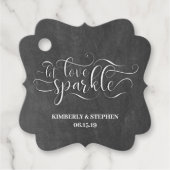 Étiquettes Cadeau Mariage Laisser Amour Sparkle Envoyer (Devant)