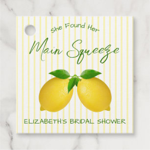 Étiquettes Cadeau Mariage Lemon Main Squeeze