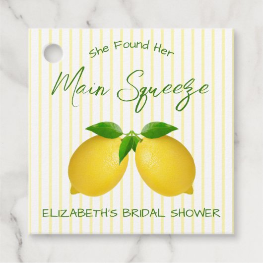 Étiquettes Cadeau Mariage Lemon Main Squeeze (Devant)