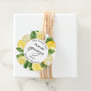 Étiquettes Cadeau Mariage Lemon Main Squeeze Classique