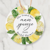 Étiquettes Cadeau Mariage Lemon Main Squeeze Shower Classique (Devant)