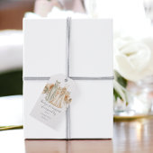 Étiquettes-cadeau Mariage lesbien personnalisé Fleurs de Pêche en Bo