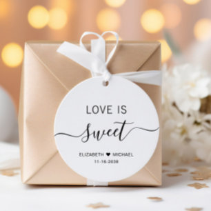 Étiquettes Cadeau Mariage Love Is Sweet