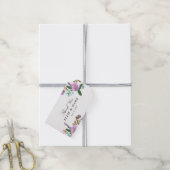 Étiquettes-cadeau Mariage Mariage Golégèrement Floral (Avec de la ficelle)