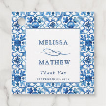 Mariage méditerranéen moderne bleu & blanc