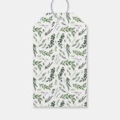 Étiquettes-cadeau mariage Merci aquarelle feuillage (Dos)