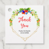 Étiquettes Cadeau Mariage Merci aux baies mixtes d'été (Devant)