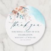 Étiquettes Cadeau Mariage Merci de plage (Devant)