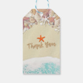 Étiquettes-cadeau Mariage Merci Été Plage Starfish Coques de mer (Dos)
