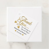 Étiquettes Cadeau Mariage Merci or (En situation)