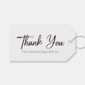 Étiquettes-cadeau Mariage Merci simple (Devant (Horizontal))