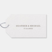 Étiquettes-cadeau Mariage Merci simple (Dos (Horizontal))