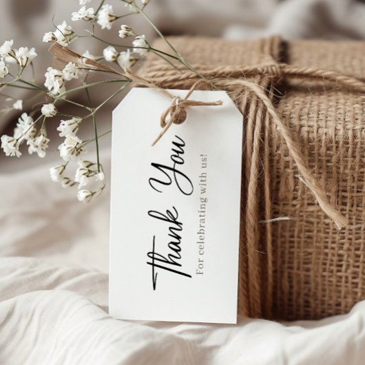 Étiquettes-cadeau Mariage Merci simple