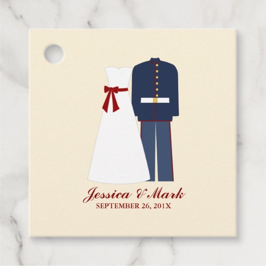 Étiquettes Cadeau Mariage militaire (Devant)