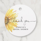 Étiquettes Cadeau Mariage minimaliste au tournesol (Devant)