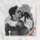 Étiquettes Cadeau Mariage minimaliste Décontracté moderne Terra Cott (Dos)