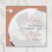 Étiquettes Cadeau Mariage minimaliste Décontracté moderne Terra Cott (Devant)