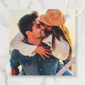 Étiquettes Cadeau Mariage minimaliste moderne Dusty Photo Rose (Dos)