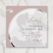 Étiquettes Cadeau Mariage minimaliste moderne Dusty Photo Rose (Devant)