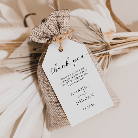 Étiquettes-cadeau Mariage minimaliste moderne Faveur