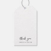 Étiquettes-cadeau Mariage minimaliste simple en Merci blanc (Devant)