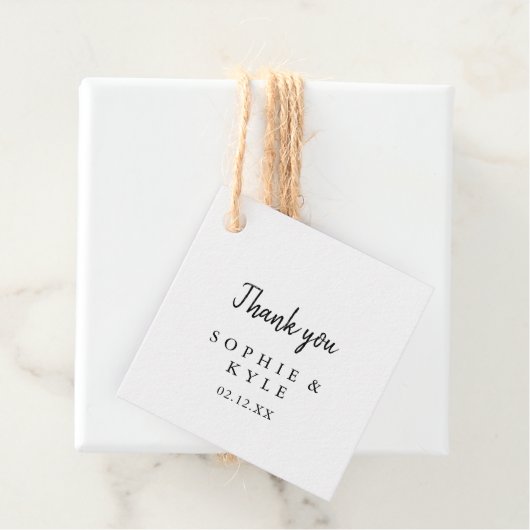 Étiquettes Cadeau Mariage moderne (En situation)