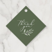 Étiquettes Cadeau Mariage moderne à l'aquarelle avec feuillage de br (Dos)