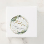 Étiquettes Cadeau Mariage moderne botanique feuille de verdure (En situation)