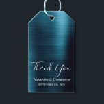 Étiquettes-cadeau Mariage moderne de la Marine Merci<br><div class="desc">Navy Blue Modern et élégant mariage Merci Favor Tags cadeaux. Ces étiquettes cadeau de mariage bleu de la Marine peuvent être customisées pour inclure votre nom et votre date de mariage. Les étiquettes cadeau élégantes en métal brossé font partie de la collection Mariage bleu marine. Si vous souhaitez faire correspondre...</div>