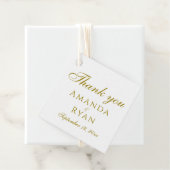 Étiquettes Cadeau Mariage moderne élégant en or (En situation)