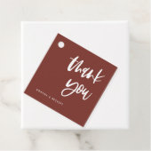 Étiquettes Cadeau Mariage moderne et élégant en terre cuite (En situation)
