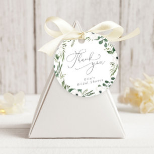 Étiquettes Cadeau Mariage Moderne Floral Vert Poussiéreux Eucalyptus