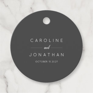 Étiquettes Cadeau Mariage moderne minimaliste élégant personnalisé N