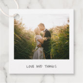 Étiquettes Cadeau Mariage moderne photo minimaliste simple (Devant)