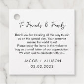 Étiquettes Cadeau mariage moderne simple (Devant)