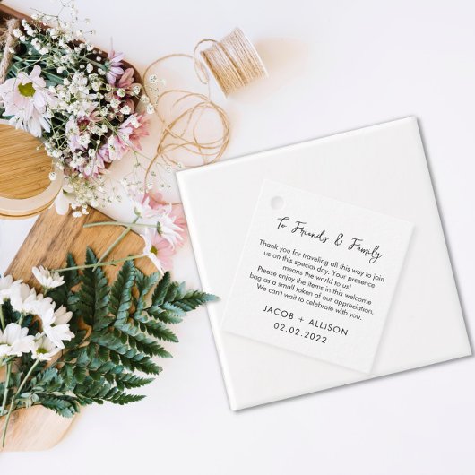 Étiquettes Cadeau mariage moderne simple