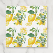 Étiquettes Cadeau Mariage Monogram Lemon Blossoms (Dos)